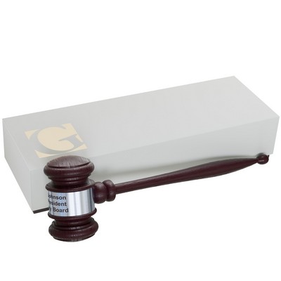 BGPM - deep plum 10 1/2" Gavel in gift box, band