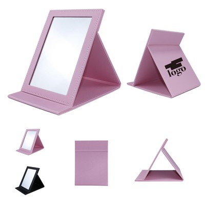 Leather Folding Makeup Mirror