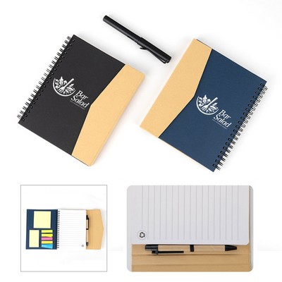 Magnetic Two-Tone Spiral Notebook