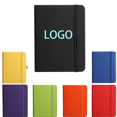 Classic Soft Cover Leather Notebook With Elastic Closure