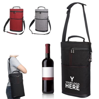 2 Bottle Wine Gift Tote Carrier