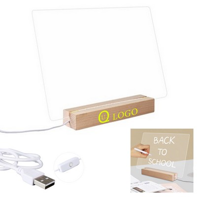 Acrylic Dry Erase Board W/ Led Light