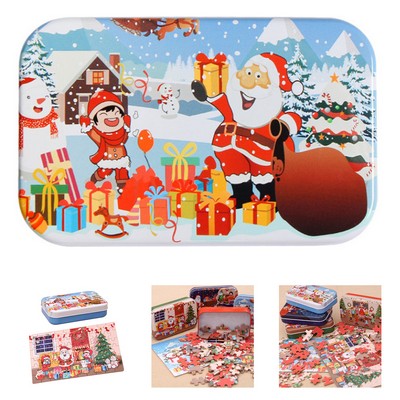 60 Piece Wooden Santa Picture Puzzle