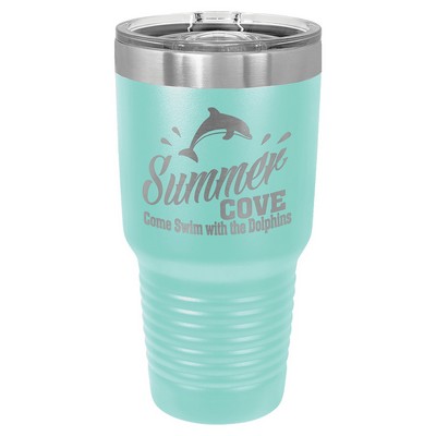 Polar Camel 30 oz. Teal Insulated Ringneck Tumbler with Slider Lid