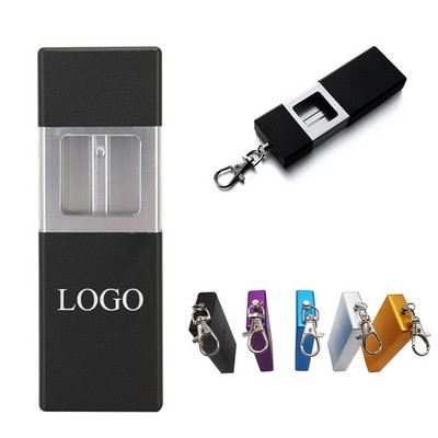 Portable Keychain Square Ash Tray with Key Ring