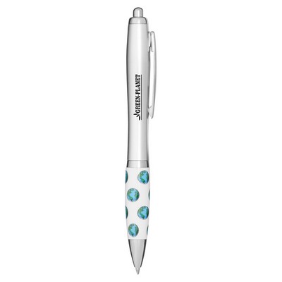 Emissary Click Pen - Earth / Global- Silver