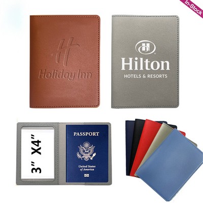 Debossed PU Leather Passport Holder Cover