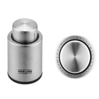 Stainless Steel Vacuum Wine Stopper with Time Indicator Scale