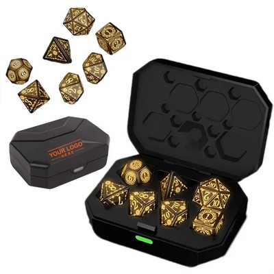 Polyhedral Glowing Dice Set