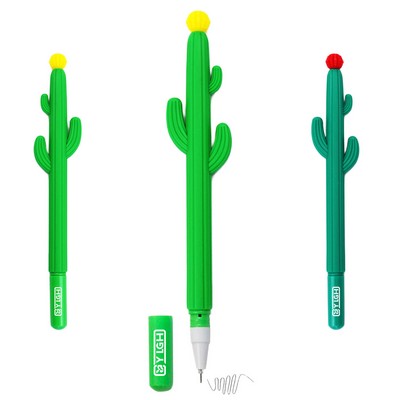 3 Arms Cactus Pen With Flower