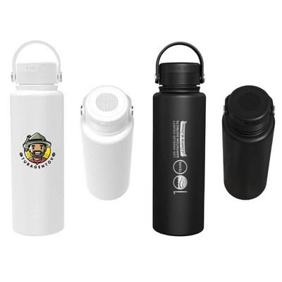 Double Wall Wireless Bluetooth Bottle, 40 oz.