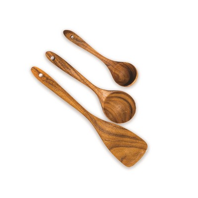 BergHoff Bamboo 3Pc Wooden Utensil Set : Spatula, Spoon & Ladle