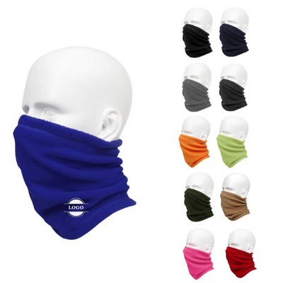 Drawstring Fleece Neck Warmer Gaiter