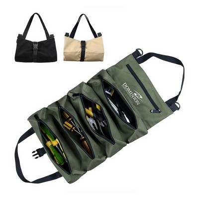 5 Zipper Electricians Tool Roll Pouch