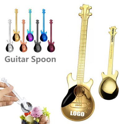 Guitar Shaped Steel Spoon