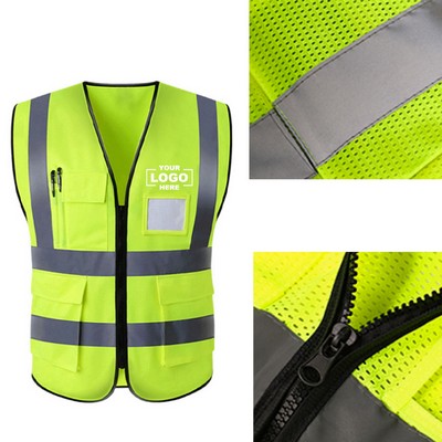 High Visibility Reflective Safety Vest for Construction