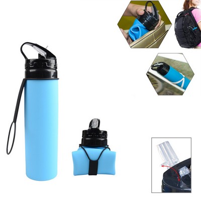 20 Oz Silicone Folding Sport Bottle