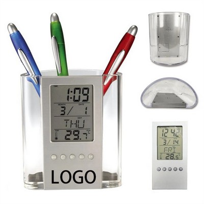 Electronic Calendar Pen Holder Office Supplies Organizer