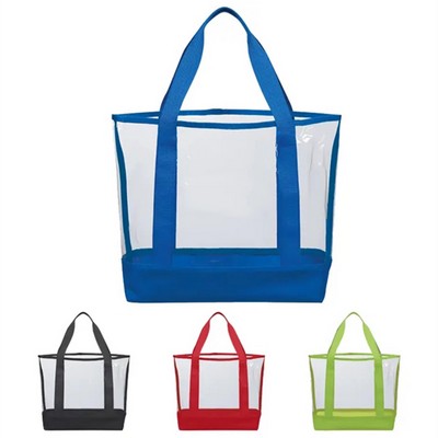 Two-Tone Clear Boat Tote Bag