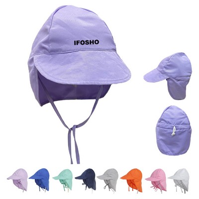 Adjustable Sun Protection Toddler Bucket Baby Hat with Neck Flap