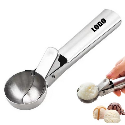 Ejected Stainless Steel Ice Cream Spoon Scoop