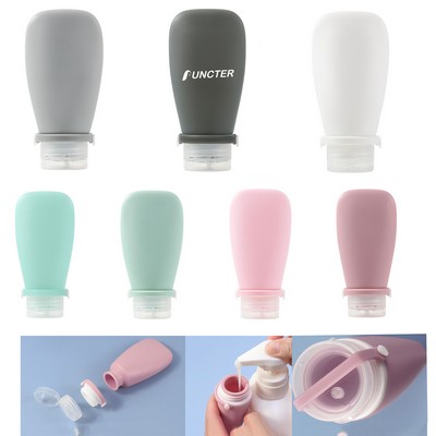 Silicone Travel Bottles for Toiletries, TSA-Approved Leak-Proof Refillable Travel Containers ( 3OZ )