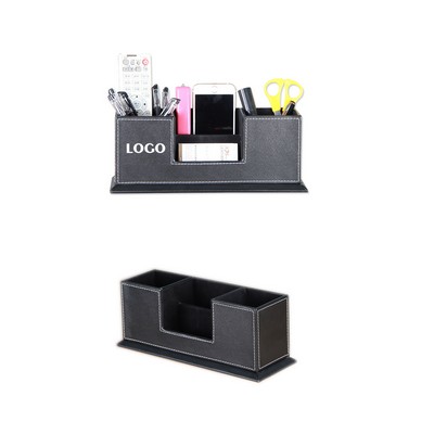 Eco-friendly PU Pen Holder Desk Caddy