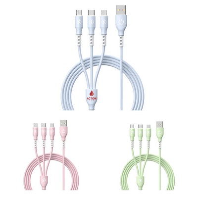 Liquid One Drag Three Soft Gue Fast Charge Data Cable