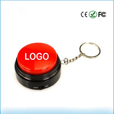 Button Sound Key Ring Voice Recorder Talking Keychain