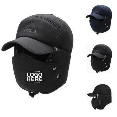 Outdoor Windproof Thickened Thermal Face Mask with Ear Protection Casual Versatile Cold Weather Hat