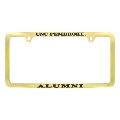 Clear Coated Solid Brass License Plate Frame (Domestic Production Only)