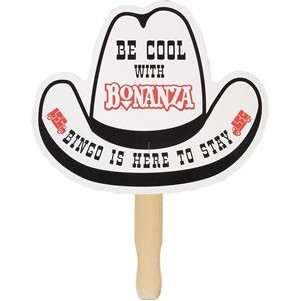 Cowboy Hat Stock Shape Hand Fan