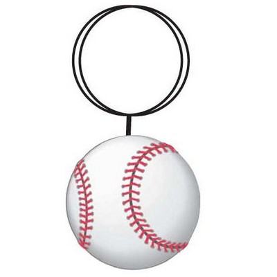 Baseball Gift Shop Key Chain w/Clear Mirrored Back (3 Square Inch)