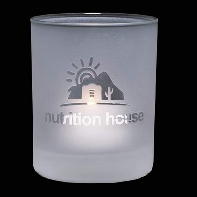 Evaton Frosted Candleholder - 3½" Large