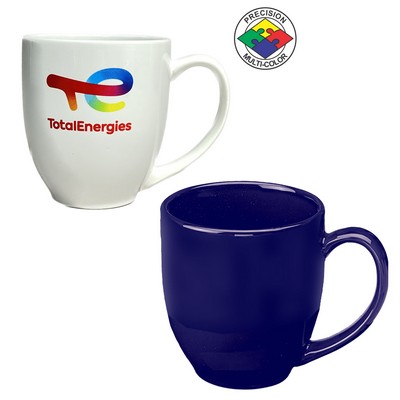 14 Oz. Cobalt Blue Vitrified Bistro Mug - Screen Printed