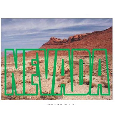 Nevada Desert Rectangle Badge w/ Bar Pin (2 1/2"x3 1/2")