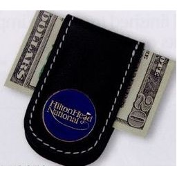 Leather Money Clip w/ Magnet