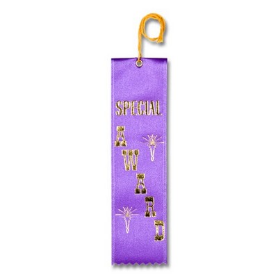 2"x8" Special Award Stock Carded Award Ribbon