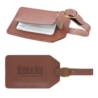 Concord Leather Luggage Tag (English Tan)