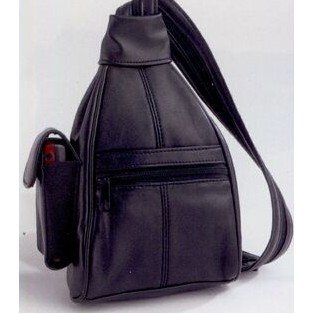 Leather Backpack w/Cell Phone Holder