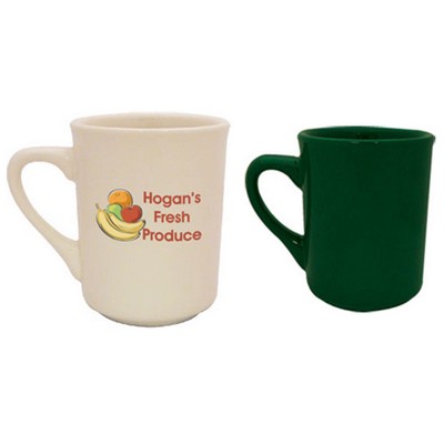 8.5 Oz. Hunter Green Vitrified Tall Restaurant Mug (Screen Printed)