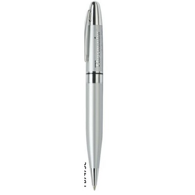 Twist Action Chrome Plated Brass Ballpoint Pen w/ Lacquer Coated Finish