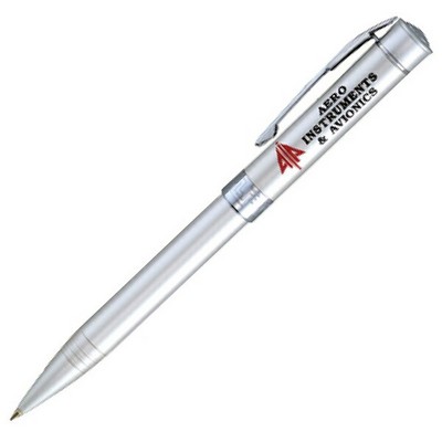 Twist Action Ballpoint Pen w/ Chrome Trim