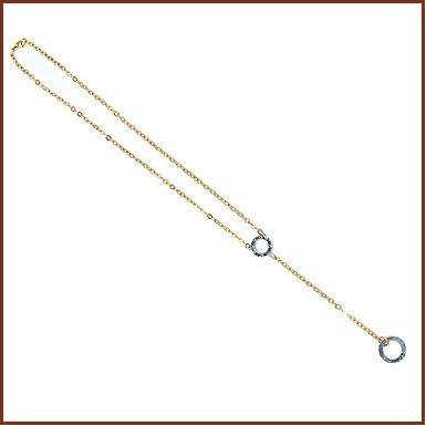 5/8" Pewter Debossed Lifesaver On 16" Link Chain