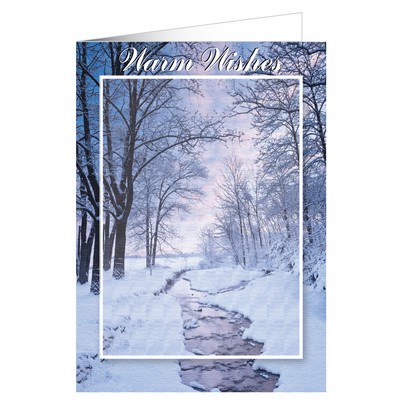 Snowy Stream Greeting Card