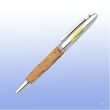 Chrome Cork Roller Ball Pen (Screened)