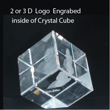 Crystal Cube 3d Engraving