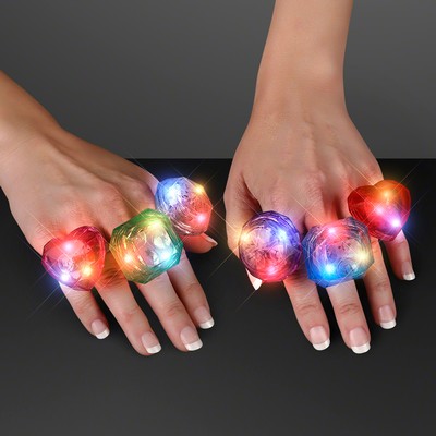 Assorted Light Up Huge Huge Rings - BLANK