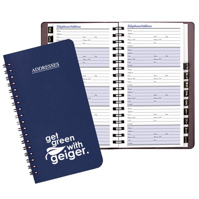 Medium Address Book w / Leatherette Cover