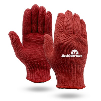 Red Knit Gloves